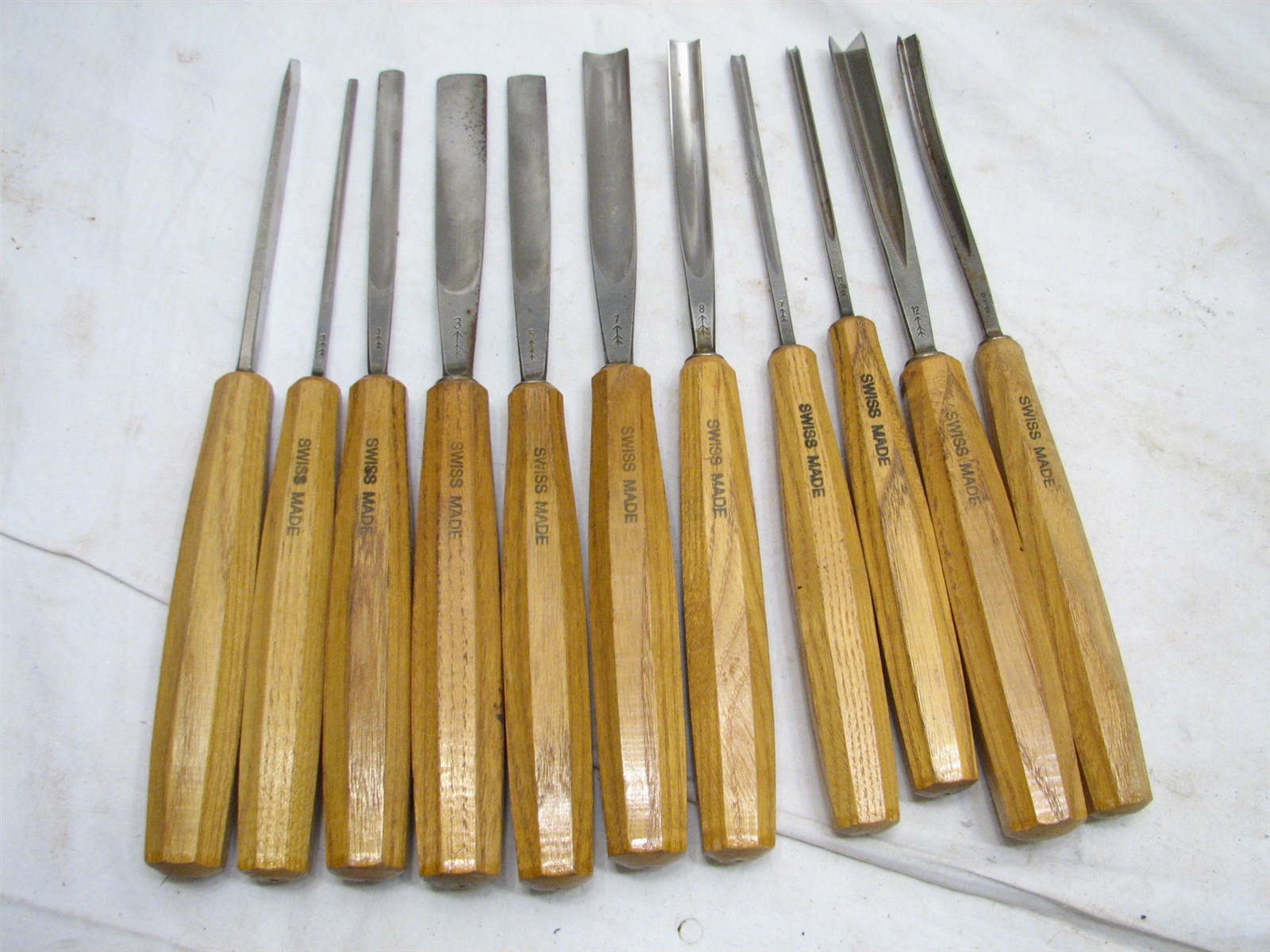 Set Vintage Gouge Woodworking Chisels Swiss Made Wood Carving Tool | eBay