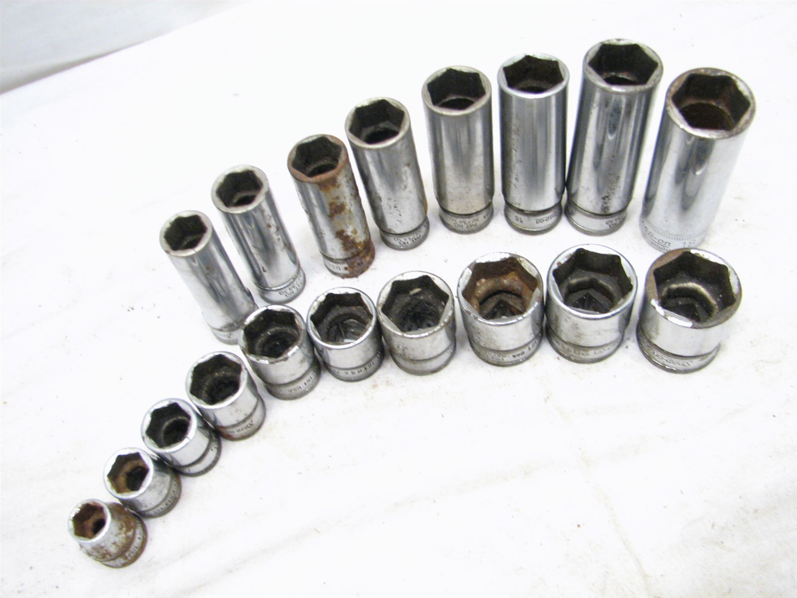 18pc SnapOn Metric Standard 6Pt Deep Well/Shallow 3/8 Drive Socket