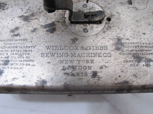 wilcox amp gibbs sewing machines