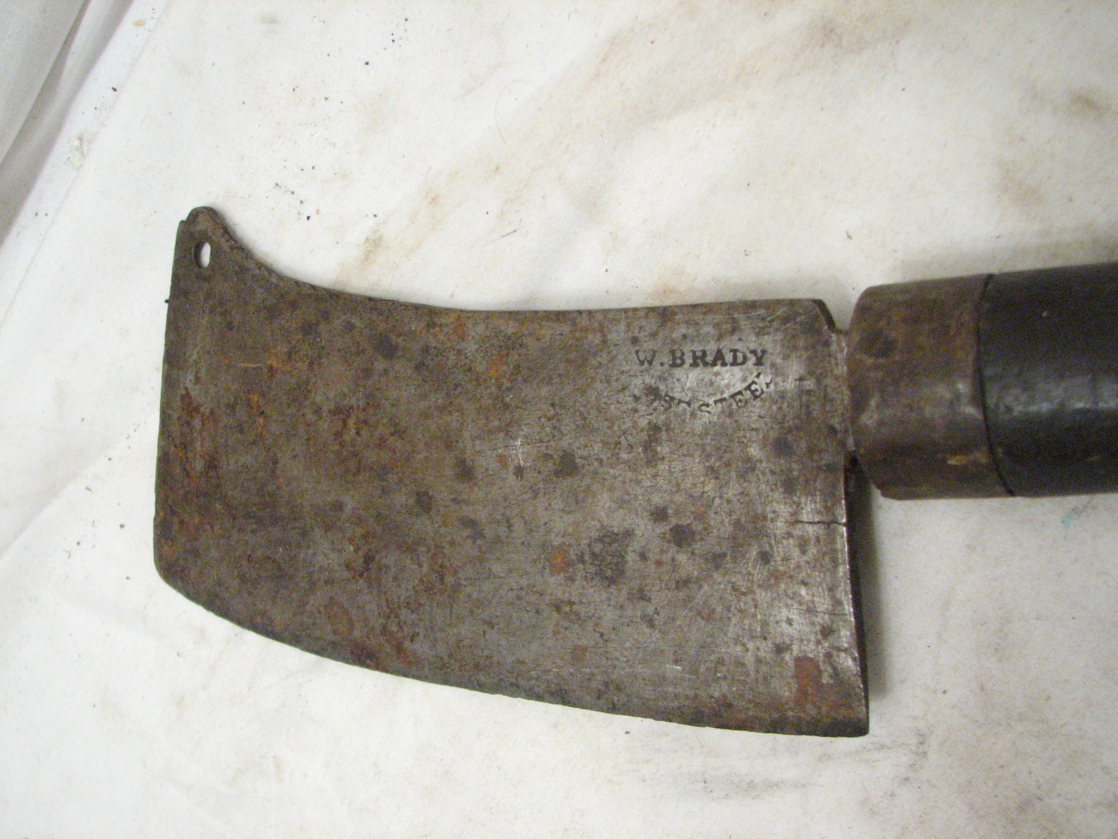 Lot Antique Hand Forged Butcher's Tools Cleaver Knife Food Chopper 