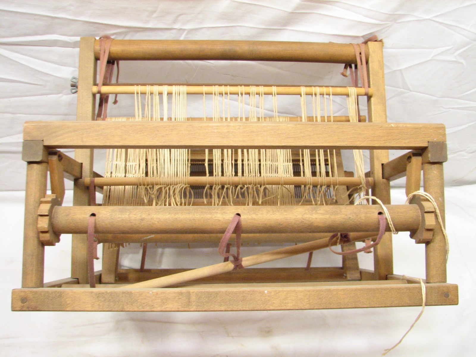 Vintage Wooden Table Top Hand Weaving Loom Small Work Tapestry 12" Home