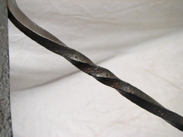 ANTIQUE BLACKSMITH HAND FORGED BARN SHELF BRACKET BRACE