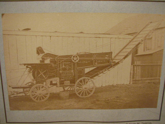 ANTIQUE FARM GRAIN THRESHER PHOTO COMBINE BUTTERWORTHS  