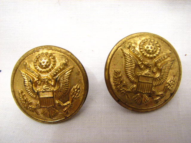 Antique Military Brass Button Set Eagle Uniform Shield | eBay