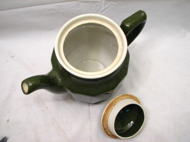 SHENANGO CHINA FOREST GREEN TEAPOT COFFEE POT TEA  