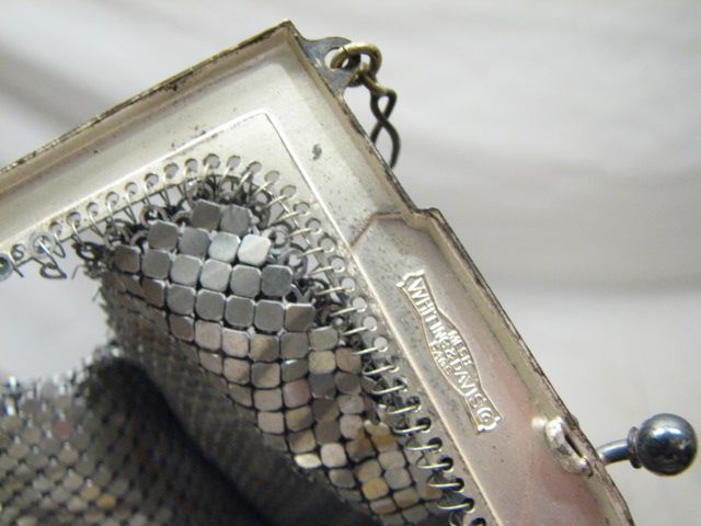 VINTAGE WHITING & DAVIS ART DECO MESH PURSE CLUTCH  