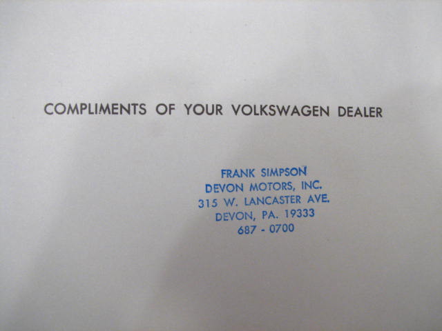 VW VOLKSWAGEN THINK SMALL DEALER PROMO BOOK ART CARTOON  