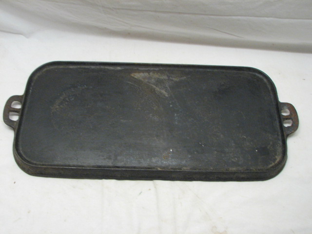 LG 2 BURNER CAST IRON GRIDDLE PAN KITCHEN TOOL FRYING  