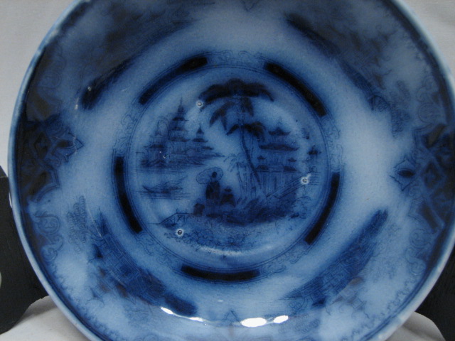   FLOW BLUE TEACUP & SAUCER PETRUS REGOUT MAASTRICHT HONC HOLLAND DUTCH