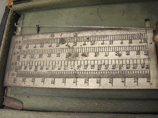 VINTAGE SUTER TEXTILE MACHINERY COTTON MILL THREAD COUNT SCALE TOOL 