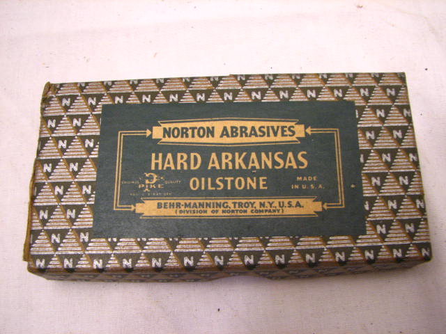 PIKE HARD ARKANSAS OILSTONE SHARPENING WHETSTONE IOB  