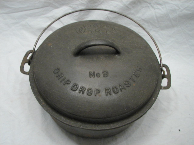   SIDNEY NO.9 CAST IRON DRIP DROP ROASTER DUTCH OVEN POT PAN  