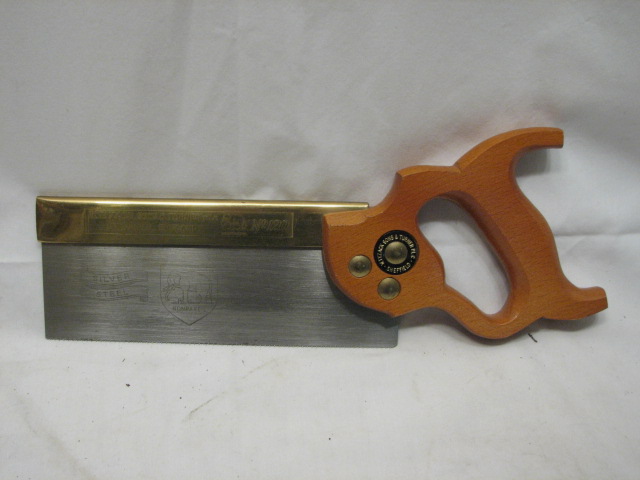 VINTAGE W.TYZACK &SONS & TURNER #120 BRASS BACKED SAW 8 WOODWORKING 