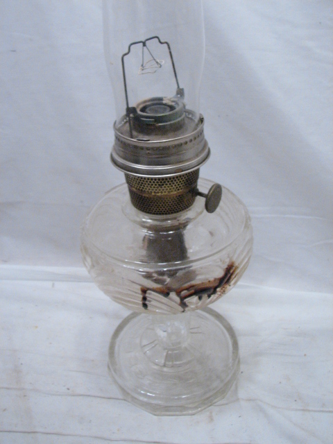Vintage Aladdin Washington Drape Nu-Type Lamp Crystal Glass Kerosene Light Oil - Picture 2 of 10