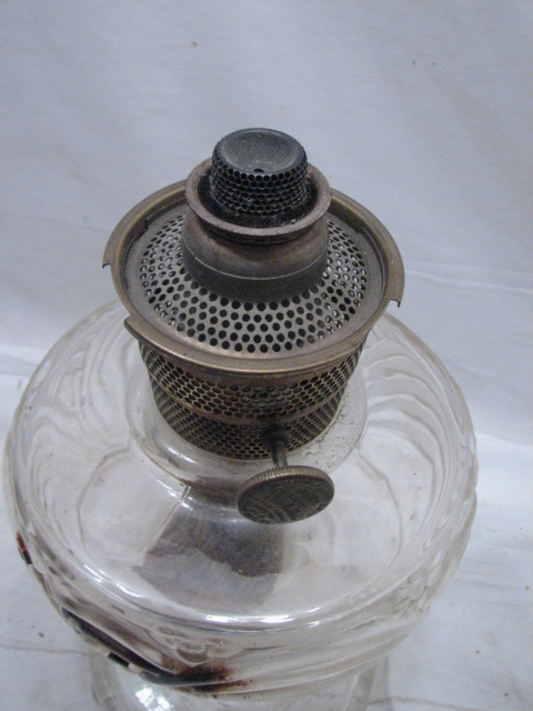 Vintage Aladdin Washington Drape Nu-Type Lamp Crystal Glass Kerosene Light Oil - Picture 3 of 10