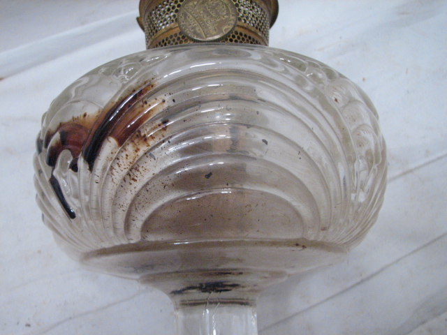 Vintage Aladdin Washington Drape Nu-Type Lamp Crystal Glass Kerosene Light Oil - Picture 5 of 10