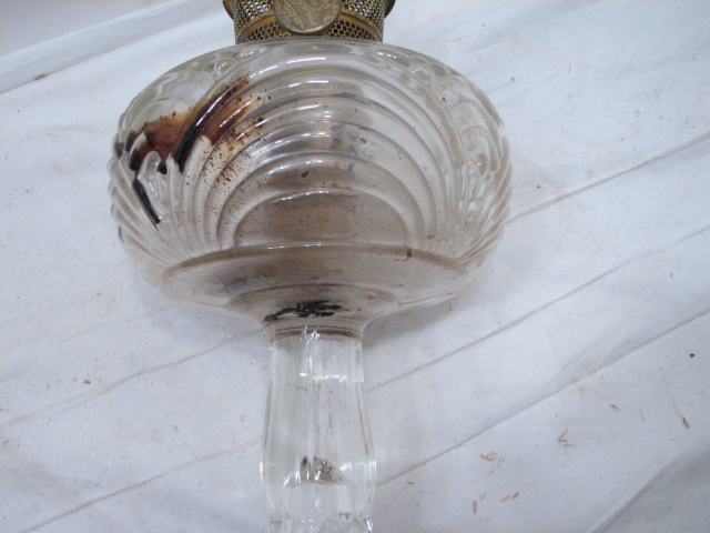 Vintage Aladdin Washington Drape Nu-Type Lamp Crystal Glass Kerosene Light Oil - Picture 7 of 10