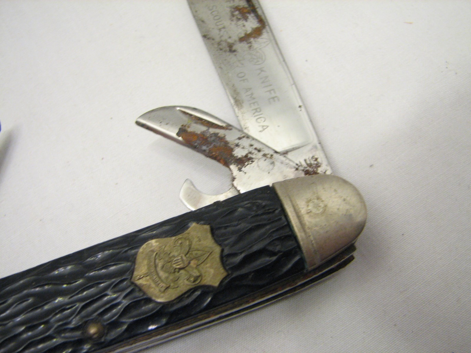 Vintage Official Boy Scout Camillus Pocket Knife Whittling 4-Blade w ...