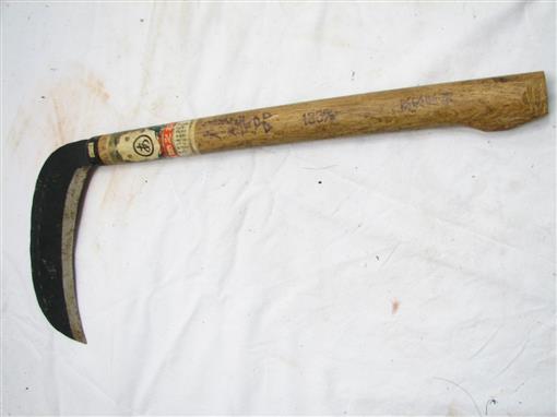 Antique Japan Farm Tool Blade Hatchet Axe Chopper w/Label Scythe Sickle ...