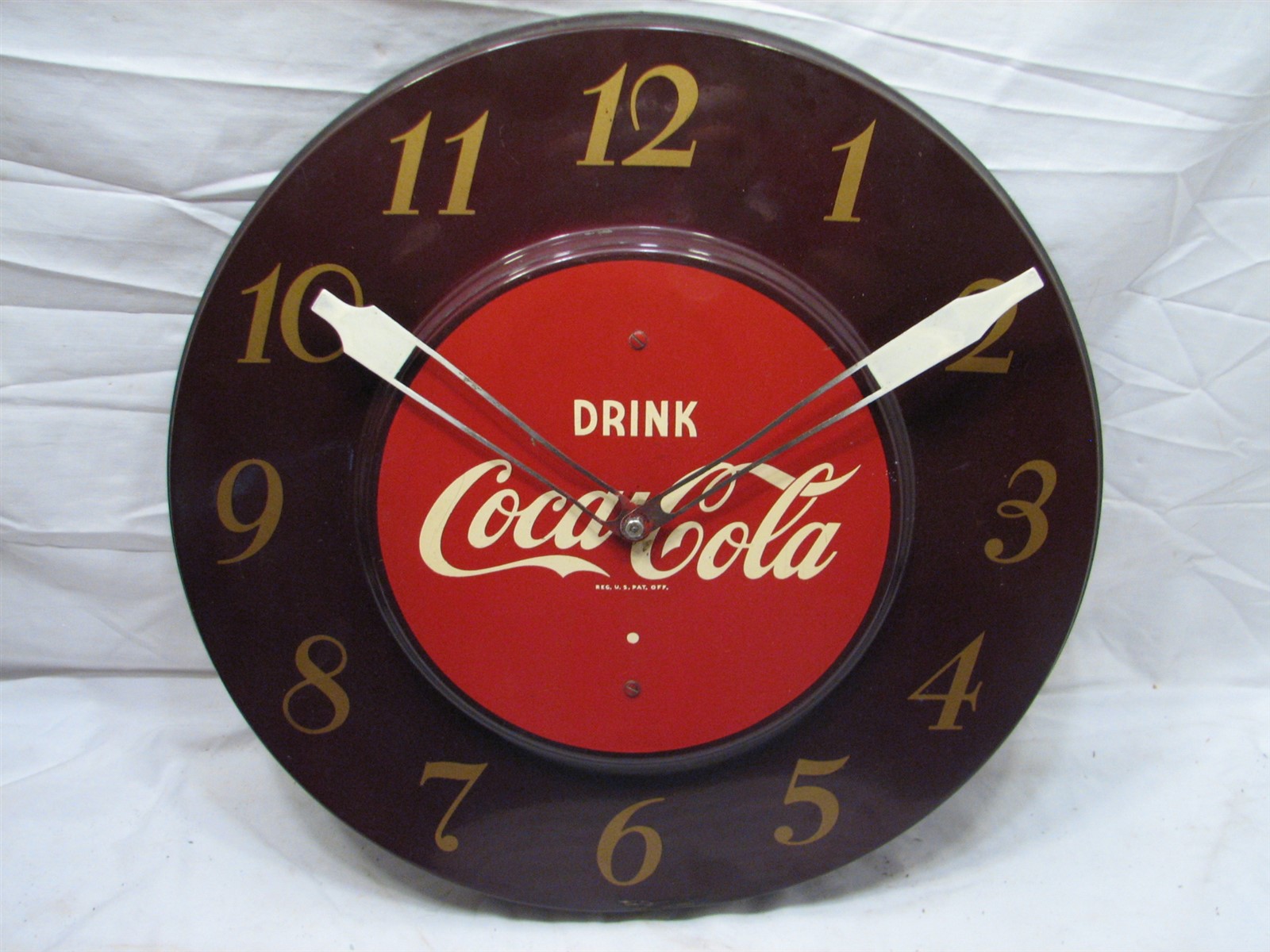 50s Vintage Coca-Cola Art Deco Advertising Clock Sign Coke 18