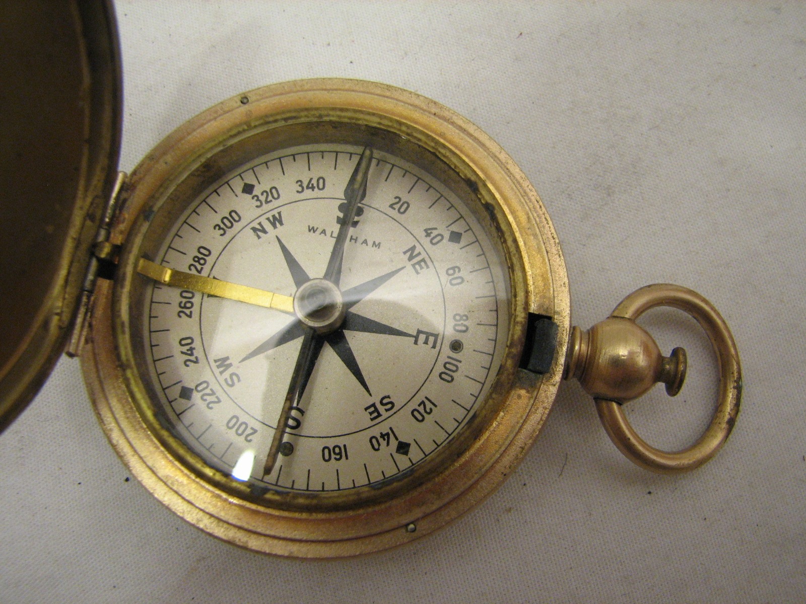 WWII US Army Air Force AAC Waltham Brass Pocket Field Compass W/Box | EBay