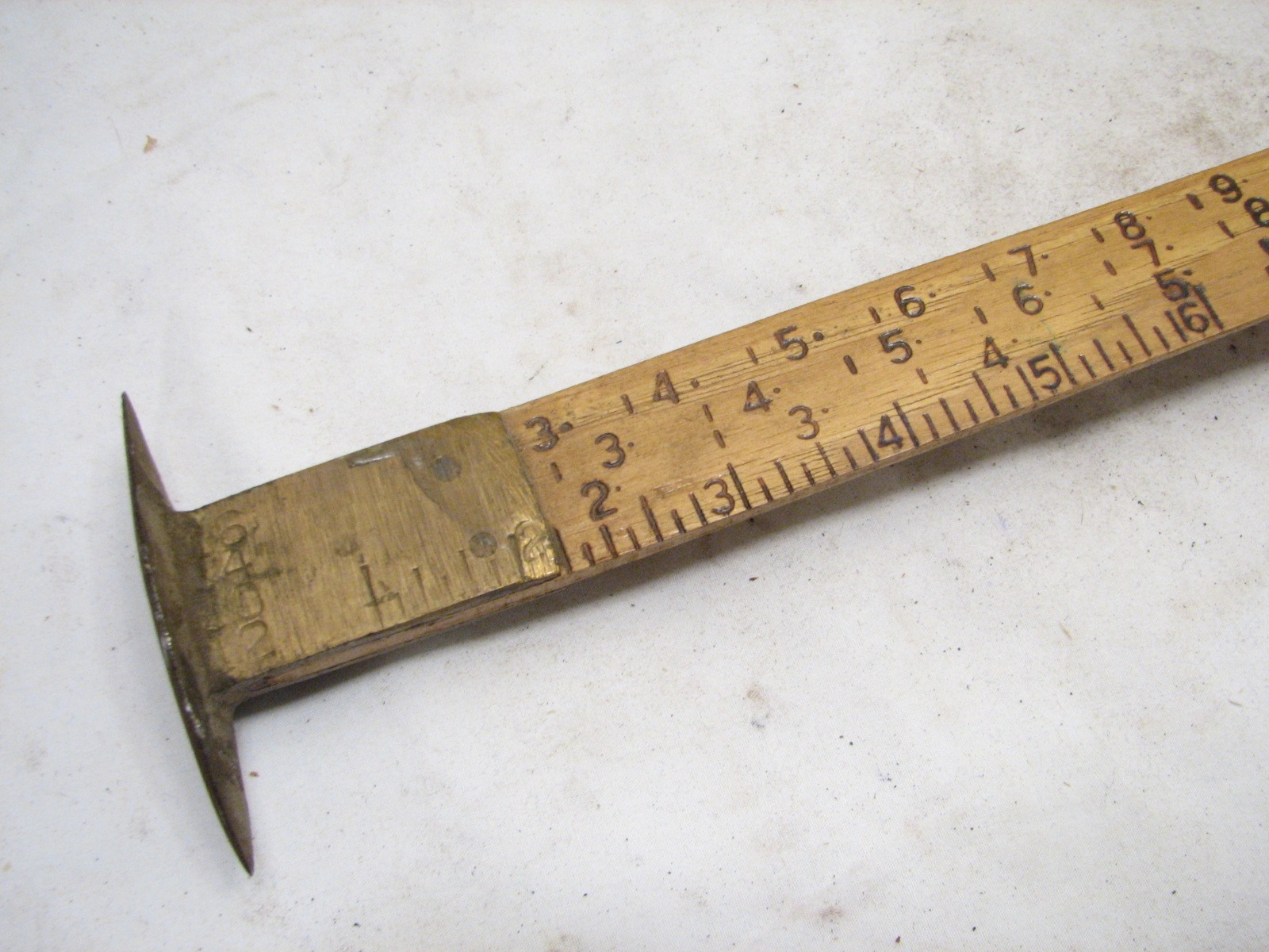 Early Wood Lumber Logging Cleveland Rule Tool Board Feet Measure Stick ...