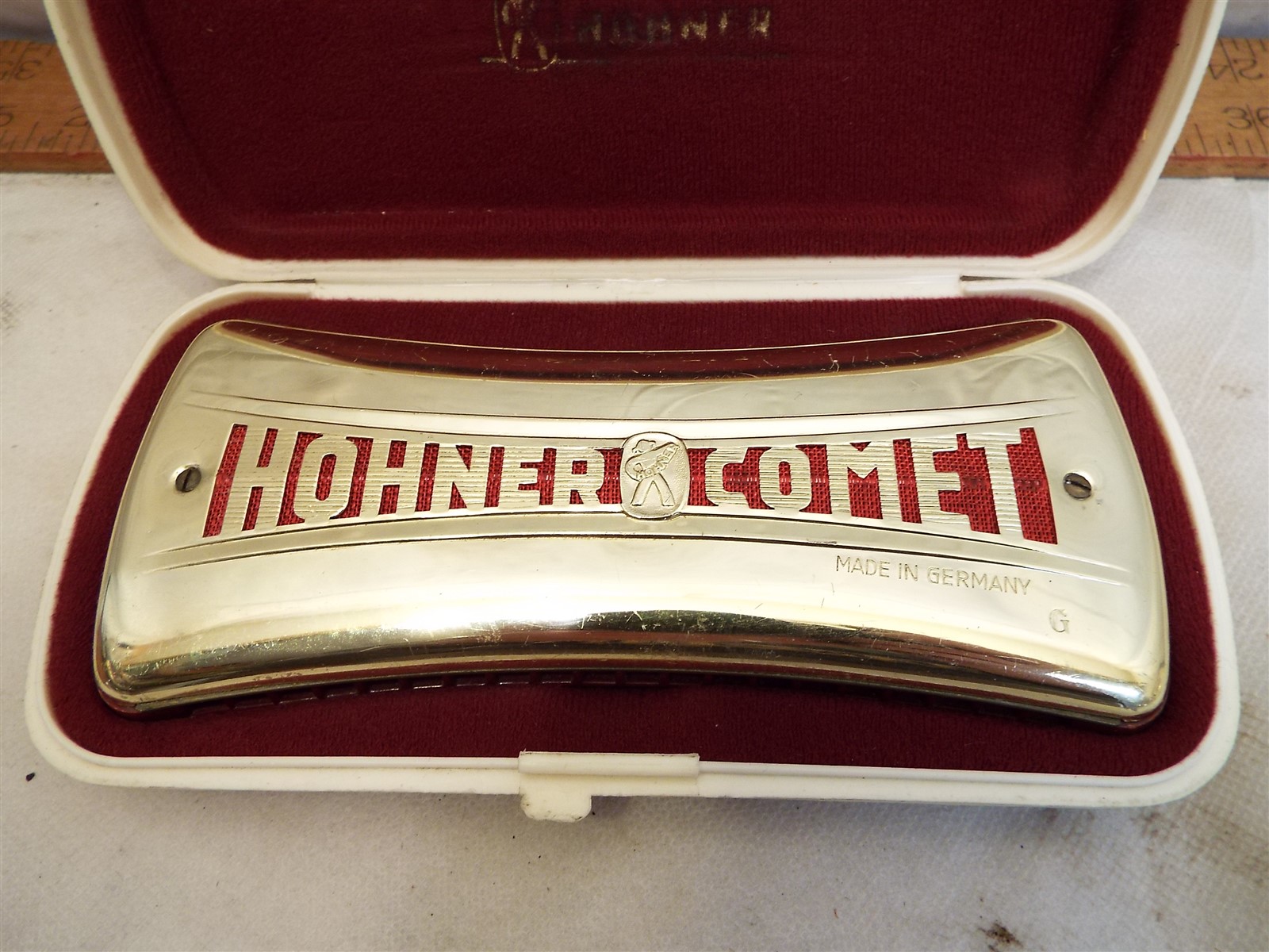 Harmonica Hohner Comet With Original Box, Vintage Double Sided Mouth ...