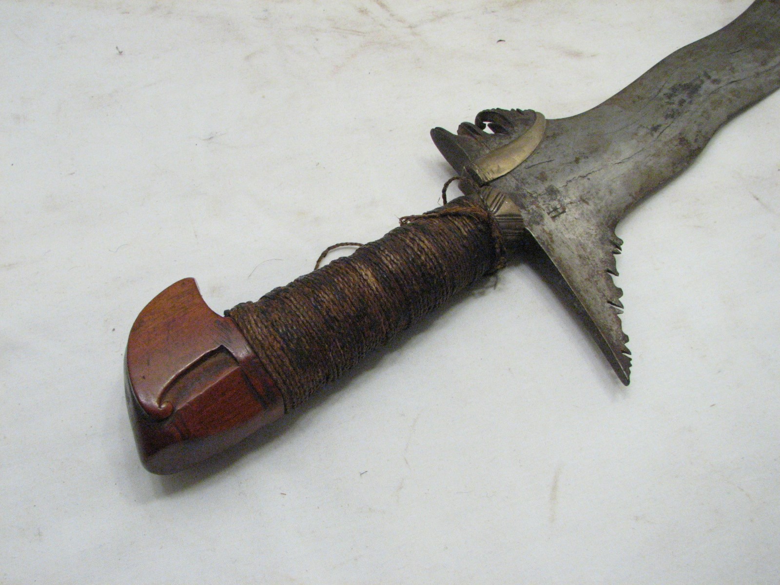 Antique Moro Kris Sword Dagger Knife Damascus Steel Keris Wavy Blade | eBay