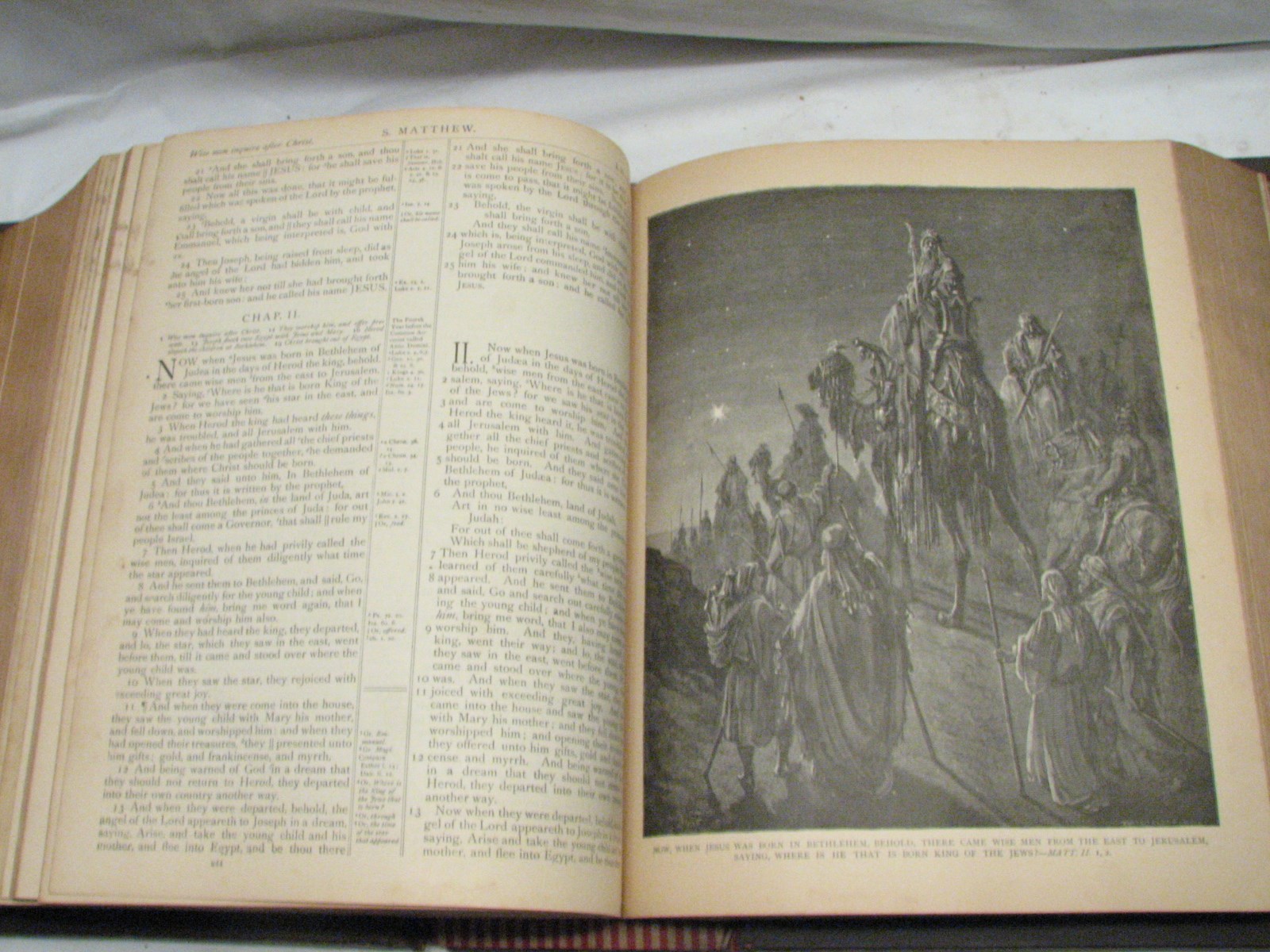 Antique Pictorial Leather Family Bible 1881 Hurst Family Lancaster Co ...