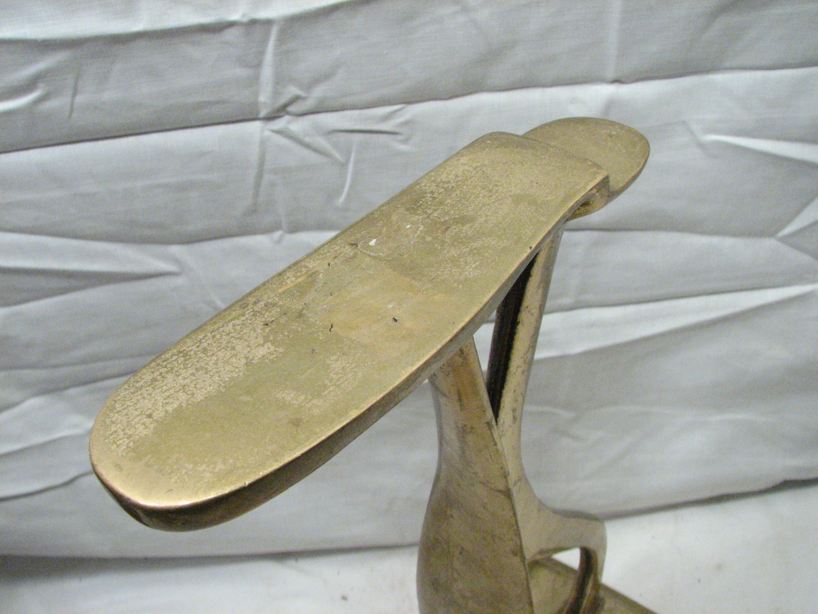 Vintage Brass Shoe Shine Stand Last Shining Foot Rest Polishing Step ...