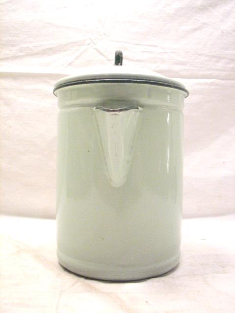 nice vintage enamel ware coffee pot. A couple chips in the enamel 