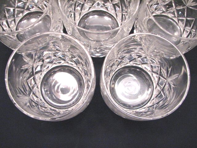 LENOX CUT CRYSTAL 8 LOW BALL TUMBLER GLASSES PINEAPPLE  